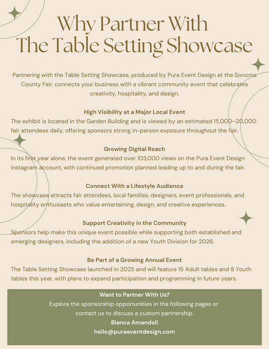 The Table Setting Showcase Sponsorship